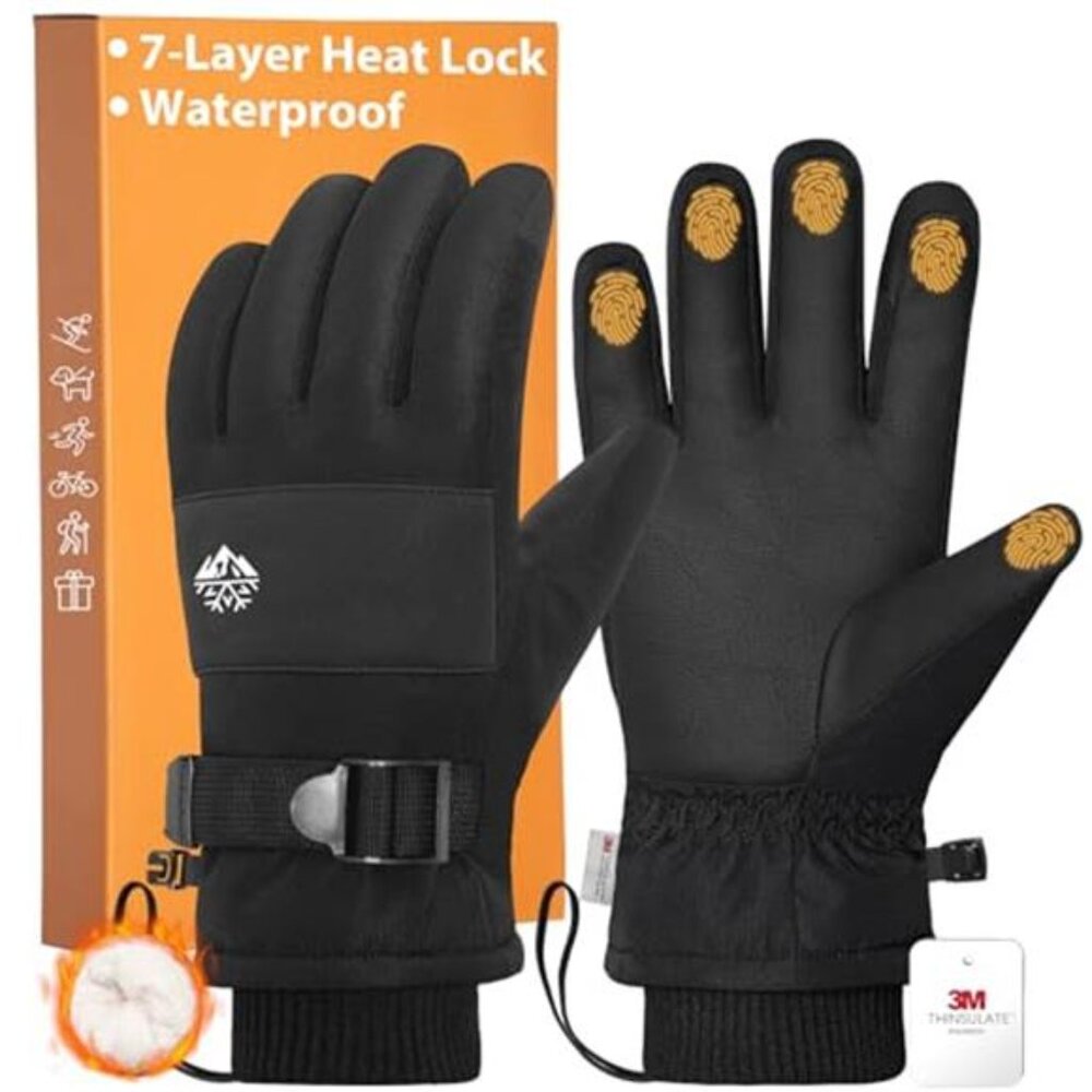 Waterproof Winter Gloves 3M Thinsulate Thermal Ski Snow Touchscreen Unisex